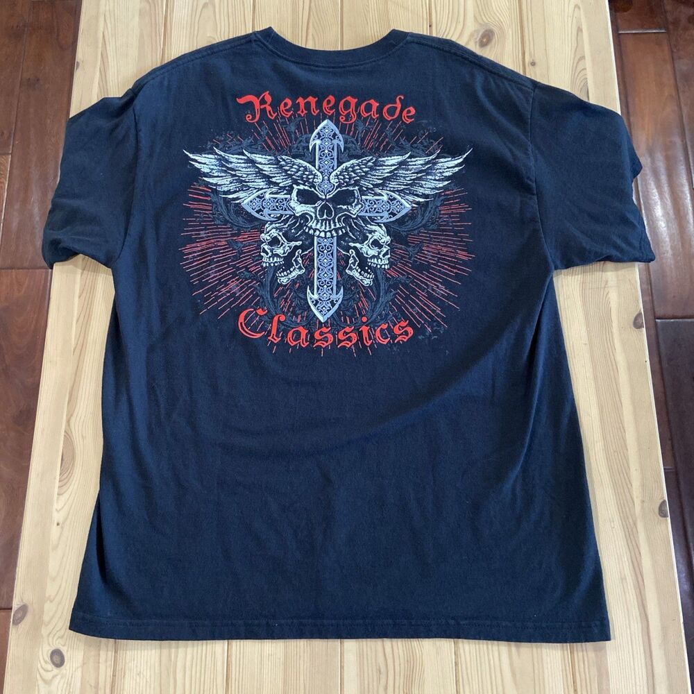 Y2K Renegade Classics Men's T-Shirt Affliction Style Gothic Y2K Motorcyle Bikes